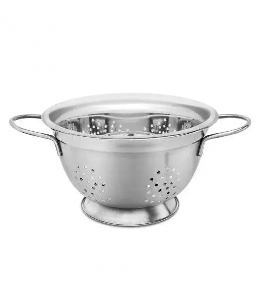 TADAR GERMAN Cedzak / durszlak z uchwytami na nóżce 22 cm / stal nierdzewna