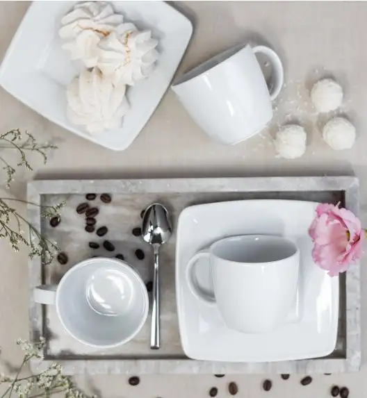 LUBIANA VICTORIA 6 x Filiżanka 250 ml + spodki / 12 el / porcelana