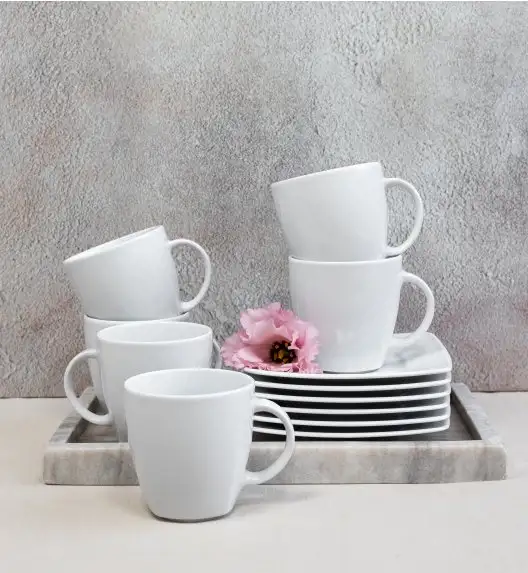 LUBIANA VICTORIA 6 x Filiżanka 250 ml + spodki / 12 el / porcelana