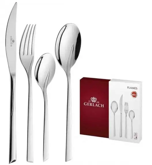 Gerlach Flames Sztućce Komplet 24 el pudełko / 6 osób / połysk