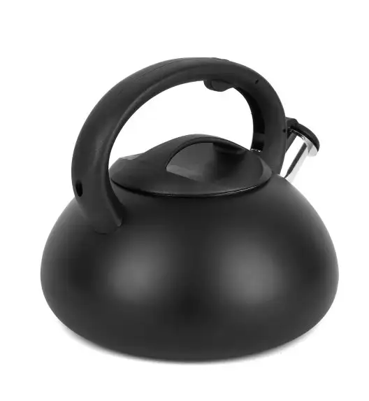 TADAR VITA Czajnik stalowy z gwizdkiem 3 l / czarny / matowy