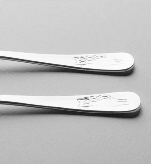 GERLACH BON TON KOTKI Sztućce dla dzieci 4 elementy w pudełku / połysk