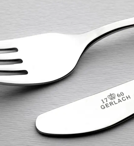 GERLACH PYCHOTKI Sztućce dla dzieci 4 elementy w pudełku / połysk