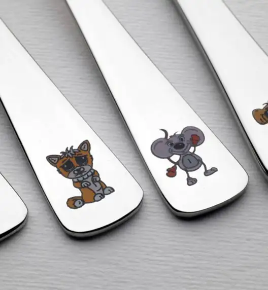 GERLACH PYCHOTKI Sztućce dla dzieci 4 elementy w pudełku / połysk