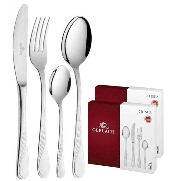 GERLACH CELESTIA Komplet sztućce 48 el pudełko / 12 osób / połysk 