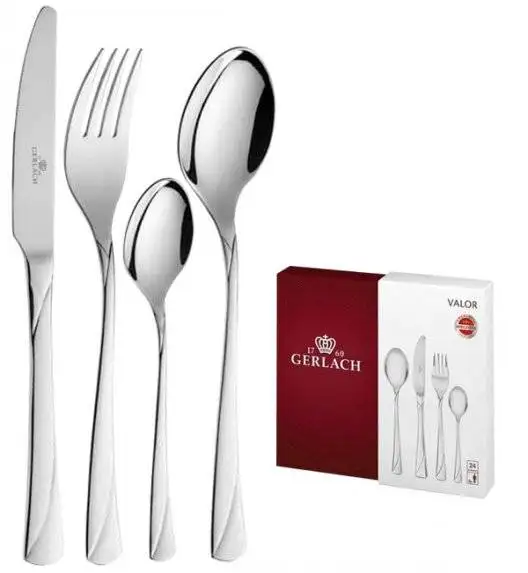 Gerlach Valor Sztućce Komplet 24 el pudełko / 6 osób / połysk