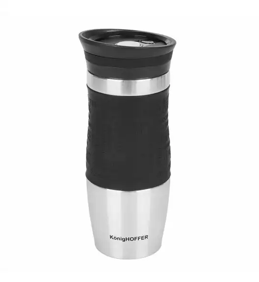 KönigHOFFER LOARA Kubek termiczny 400 ml czarny / stal nierdzewna