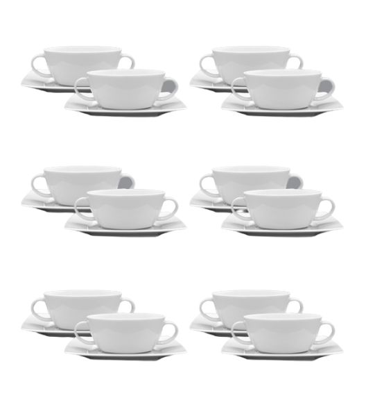 LUBIANA VICTORIA 12 Bulionówka 300 ml + spodki / 24 el 