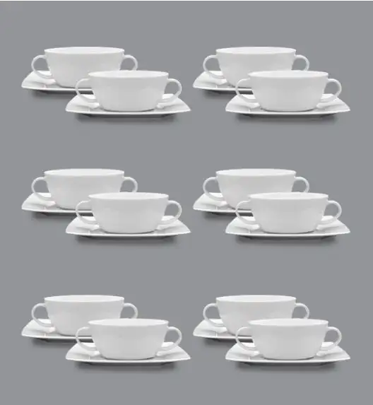 LUBIANA VICTORIA 12 Bulionówka 300 ml + spodki / 24 el 