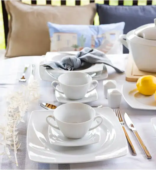 LUBIANA CELEBRATION Komplet 12 Bulionówek 300 ml + spodki 16,5 cm / 24 el / 12 os