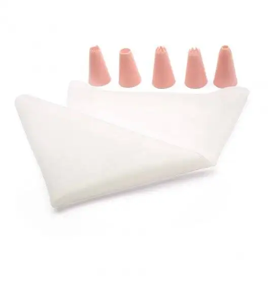 TADAR Silikonowy rękaw cukierniczy z 5 końcówkami do dekoracji