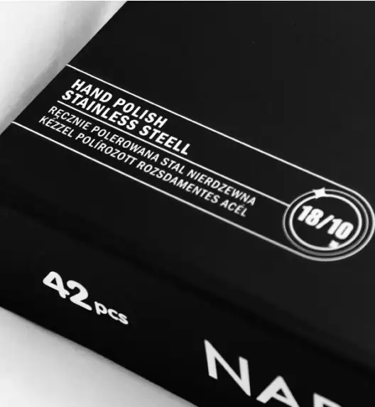 AMBITION NAPOLI Sztućce Komplet 42 el pudełko / 6 osób / połysk