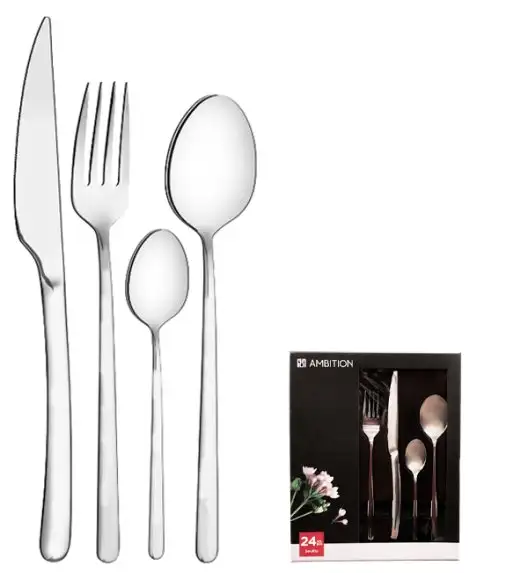 AMBITION SEVILLA Sztućce Komplet 24 el pudełko / 6 osób / połysk