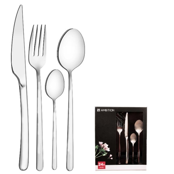AMBITION SEVILLA Sztućce Komplet 24 el pudełko / 6 osób / połysk