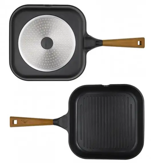GERLACH NATUR EVO Patelnia grillowa 24 cm / powłoka ceramiczna ILAG® Non-Stick / 