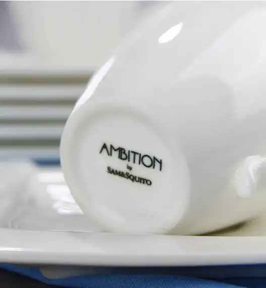 AMBITION KUBIKO Komplet kawowy 17 elementów dla 6 osób / Porcelana / 61249