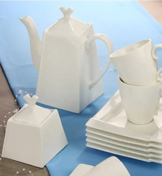 AMBITION KUBIKO Komplet kawowy 17 elementów dla 6 osób / Porcelana / 61249