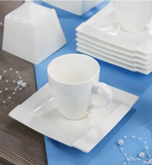 AMBITION KUBIKO Komplet kawowy 17 elementów dla 6 osób / Porcelana / 61249