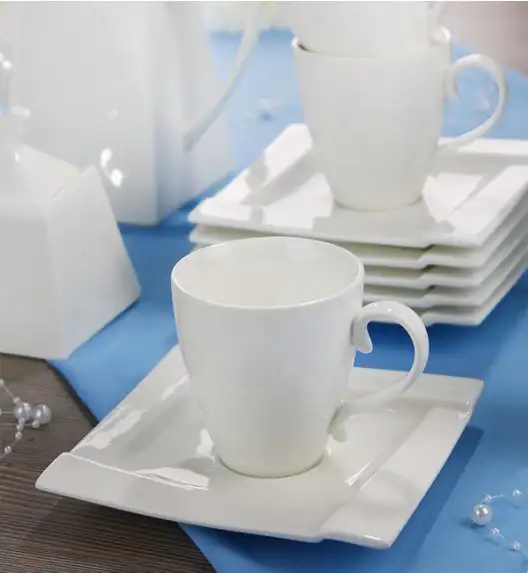 AMBITION KUBIKO Komplet kawowy 17 elementów dla 6 osób / Porcelana / 61249