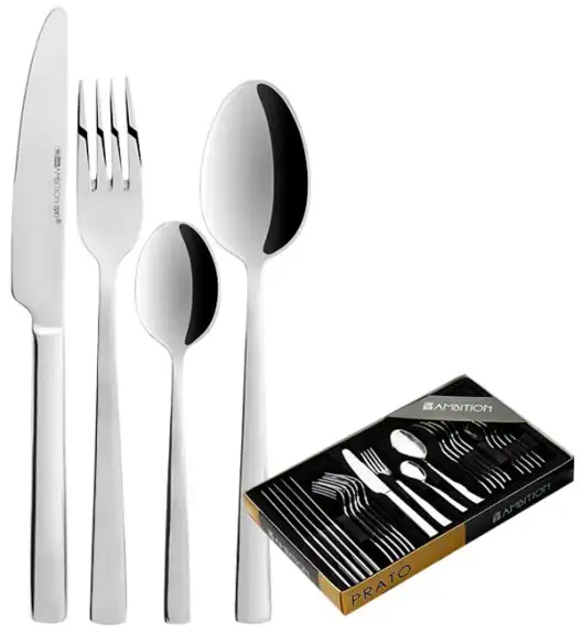 AMBITION PRATO Sztućce Komplet 24 el pudełko / 6 osób / połysk