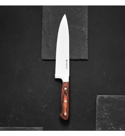 AMBITION TITANIUM Komplet noży w bloku drewnianym 6 elementów / drewniana rękojeść