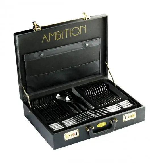 AMBITION VERONA Sztućce Komplet 72 el walizka / 12 os / połysk