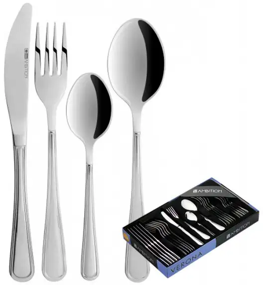 AMBITION VERONA Sztućce Komplet 24 el pudełko / 6 os / połysk