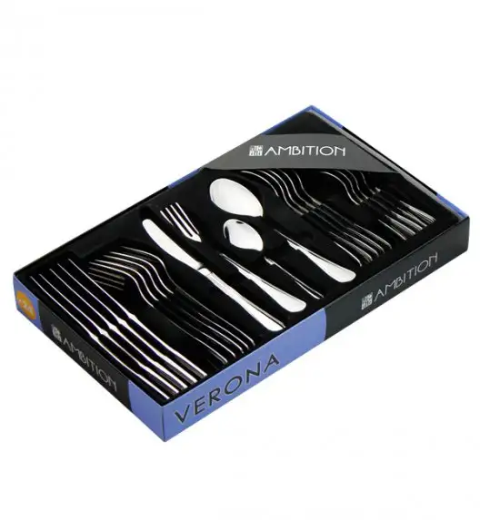 AMBITION VERONA Sztućce Komplet 24 el pudełko / 6 os / połysk