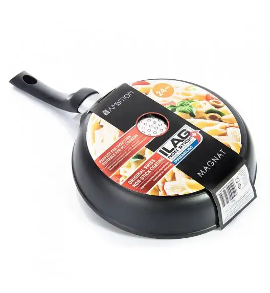 AMBITION MAGNAT Patelnia aluminiowa 24 cm / powłoka ILAG Non-Stick Premium / INDUKCJA