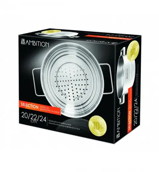 AMBITION SELECTION Wkład do gotowania na parze 20/22/24 cm / stal nierdzewna