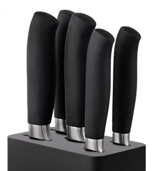 GERLACH PURE 982 Zestaw noży bloku 6 elementów / Antypoślizgowa rękojeść / 982B