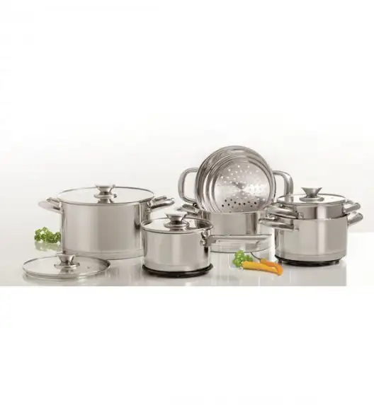 AMBITION URBAN Zestaw garnków z pokrywkami 13 el / stal nierdzewna 