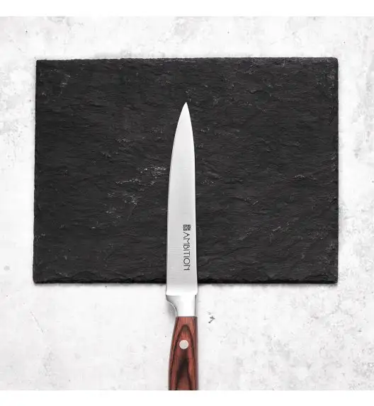 AMBITION TITANIUM Nóż kuchenny 13 cm / drewniana rękojeść