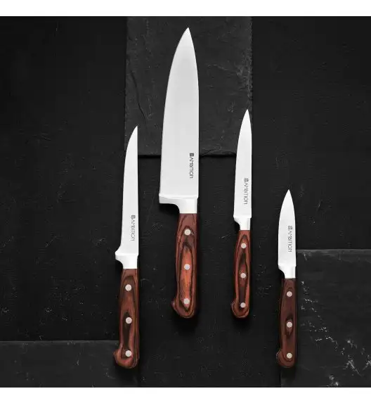 AMBITION TITANIUM Nóż kuchenny 13 cm / drewniana rękojeść