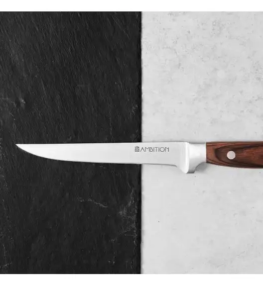 AMBITION TITANIUM Nóż kuchenny do filetowania 15 cm / drewniana rękojeść
