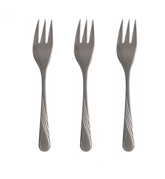 AMBITION NAPOLI Widelczyki do ciasta 3 el dla 3 osób / połysk / 28606