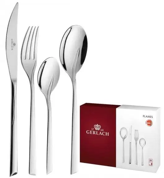 Gerlach Flames Sztućce Komplet 68 el pudełko / 12 osób / połysk