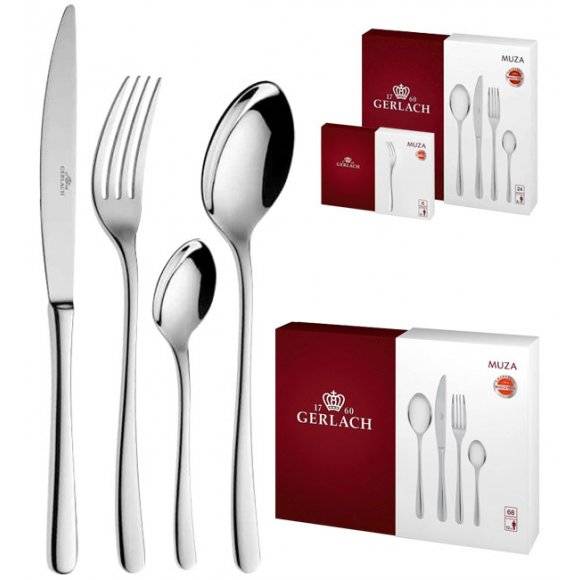 Gerlach Muza Sztućce 98 el 68+dodatki pudełko / 18 osób / połysk