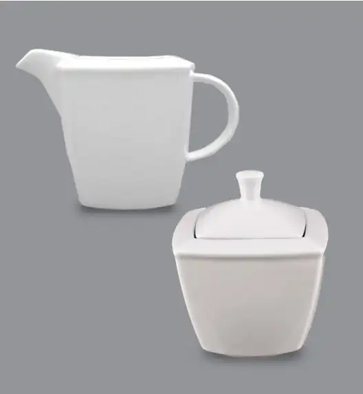 LUBIANA VICTORIA Komplet Mlecznik 150 ml + Cukiernica 300 ml z pokrywką / 3 el 