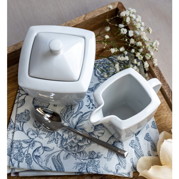 LUBIANA VICTORIA Komplet Mlecznik 150 ml + Cukiernica 300 ml z pokrywką / 3 el 