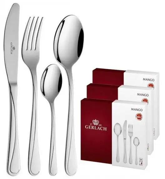 Gerlach Mango Sztućce Komplet 72 el (3x24) pudełko / 18 osób / połysk