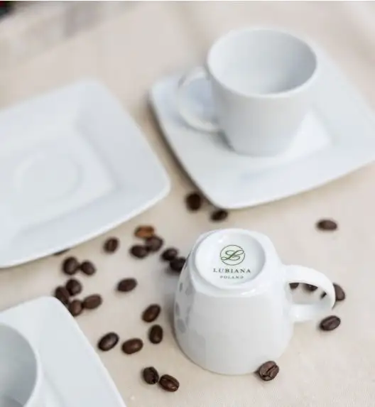 LUBIANA VICTORIA 12 x Filiżanka do espresso 90 ml + spodki / 24 el / porcelana