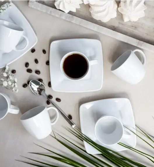 LUBIANA VICTORIA 12 x Filiżanka do espresso 90 ml + spodki / 24 el / porcelana