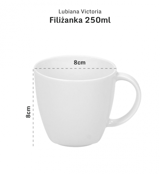 LUBIANA VICTORIA 12 x filiżanka 250 ml + spodki / 24 el / porcelana