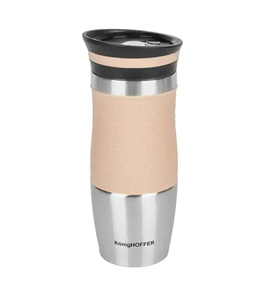 KönigHOFFER LOARA Kubek termiczny 400 ml  / cappuccino / stal nierdzewna