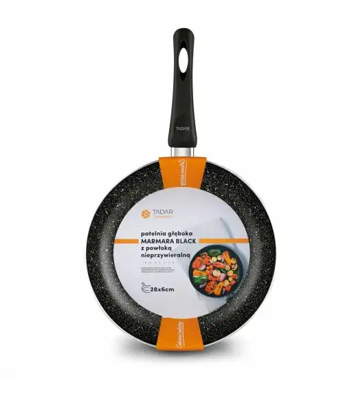 TADAR MARMARA BLACK Patelnia tradycyjna 28 cm z powłoką non-stick / indukcja