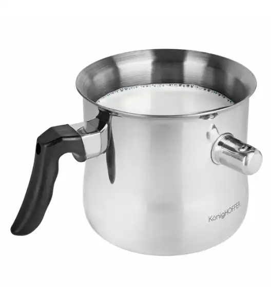 KönigHOFFER Garnek do gotowania mleka 1,5 l z gwizdkiem / stal nierdzewna