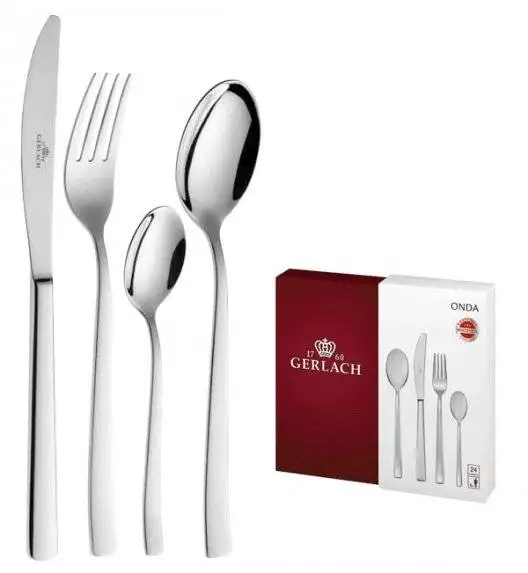 GERLACH ONDA Sztućce Komplet 24 el pudełko / 6 osób / połysk