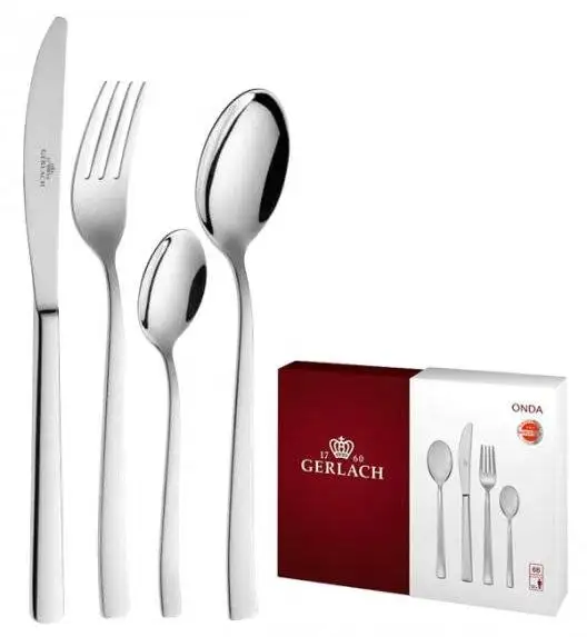 GERLACH ONDA Sztućce Komplet 68 el pudełko / 12 osób / połysk