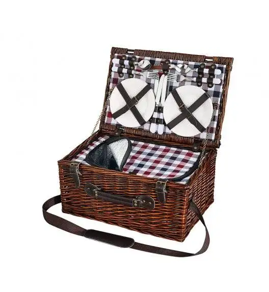CILIO VARESE Kosz piknikowy dla 4 osób z wyposażeniem / wiklina